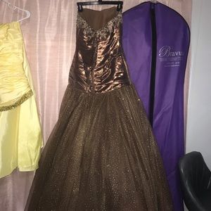 Strapless formal gown